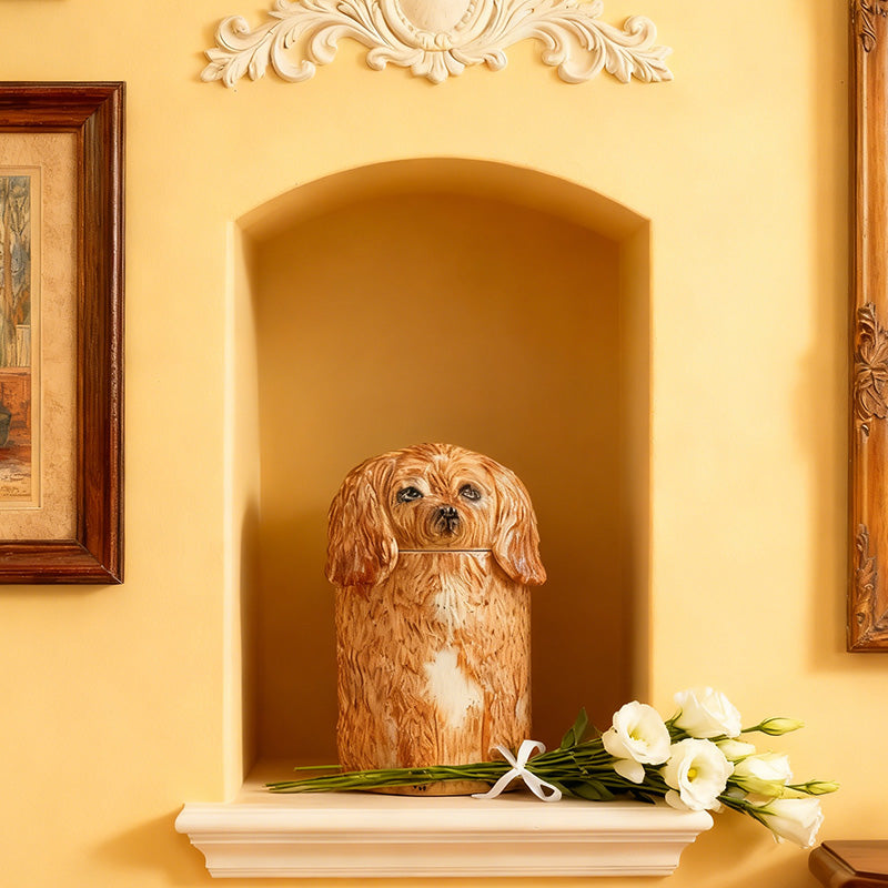 Handcrafted Dog Memorial Urn – Personalized Ceramic Ashes Keepsake