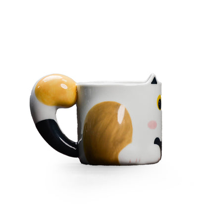 Hand-Painted Dog-Shaped Coffee Mug | Personalized Custom Pet Portrait Cup