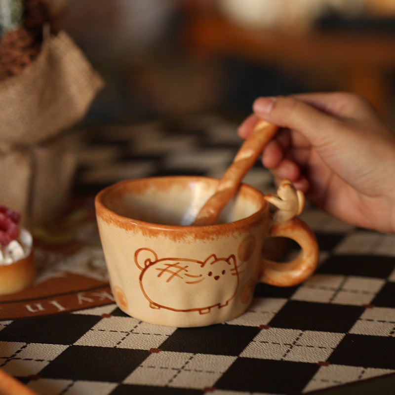 Kawaii Bread House Tissue Box 🍞🦊 | Cute Toast-Shaped Ceramic Tissue Holder with Little Animal Figurine | Cozy Home Decor