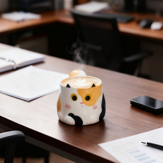 Hand-Painted Dog-Shaped Coffee Mug | Personalized Custom Pet Portrait Cup