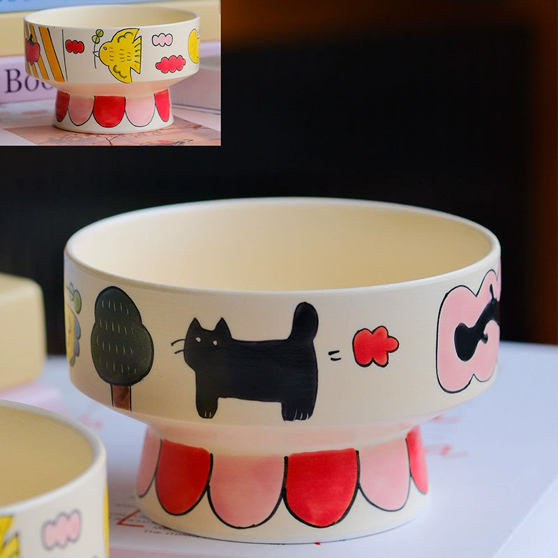 🐾 Handmade Ceramic Cat Bowl 🐱 – Eco-Friendly & Safe Pet Dish
